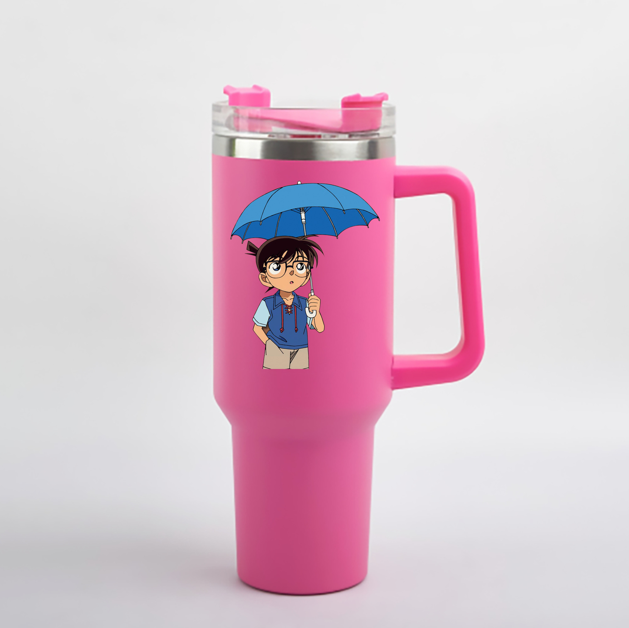 （画像用） 名探偵コナン 江戸川 コナン Detective Conan Conan Edogawa 1200mL車用タンブラー - クリスタルステッカー（プラスチックストロー付き）